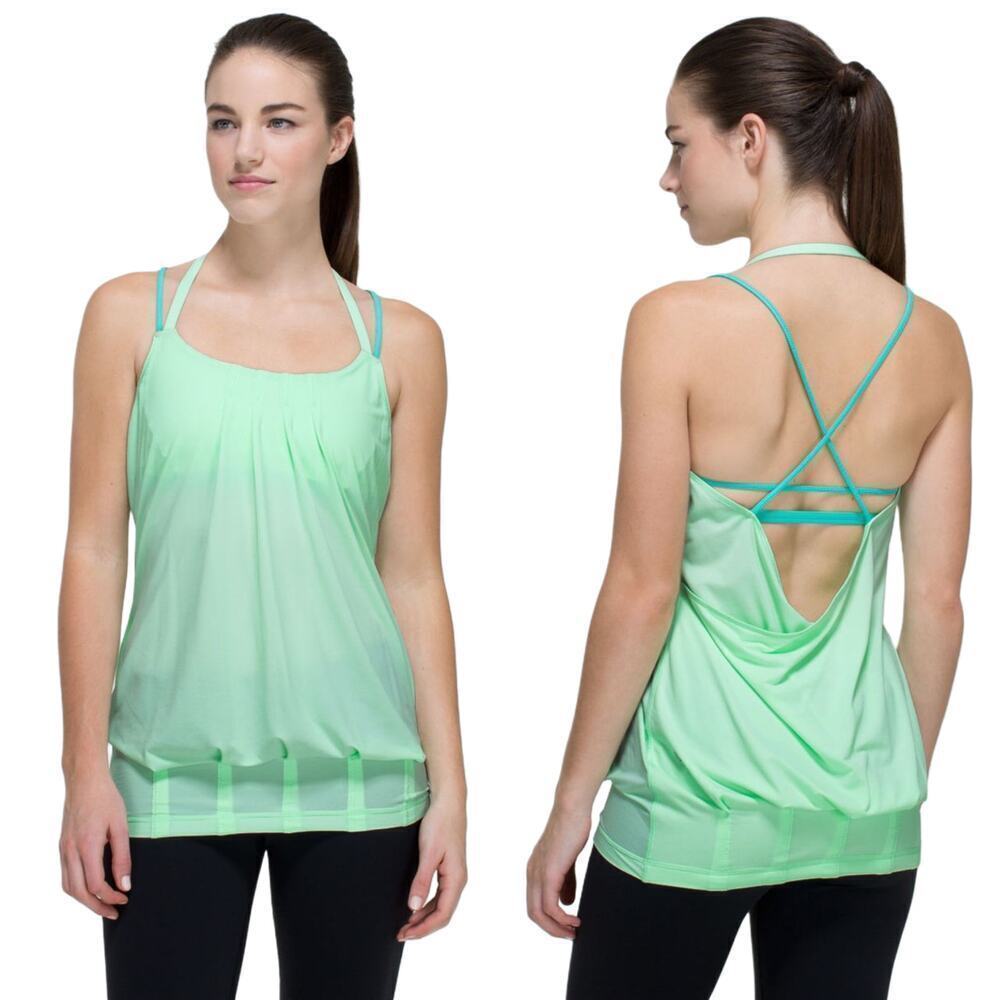 lululemon athletica Mint Green Strappy Tank Top